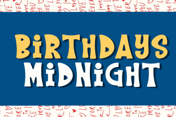 Birthdays Midnight: A Bold Font for Crafters and Product Creators