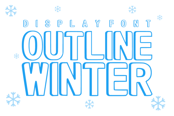 Outline Winter: A Bold, Airy Display Font for Seasonal Crafts