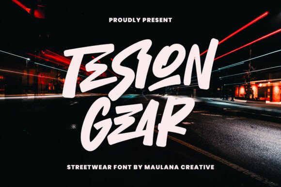 Tesion Gear: A Bold Typeface for Campaign Impact
